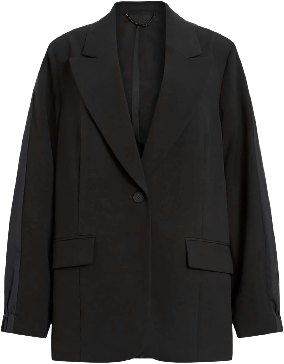 Women's Oversized Single Button Blazer Black