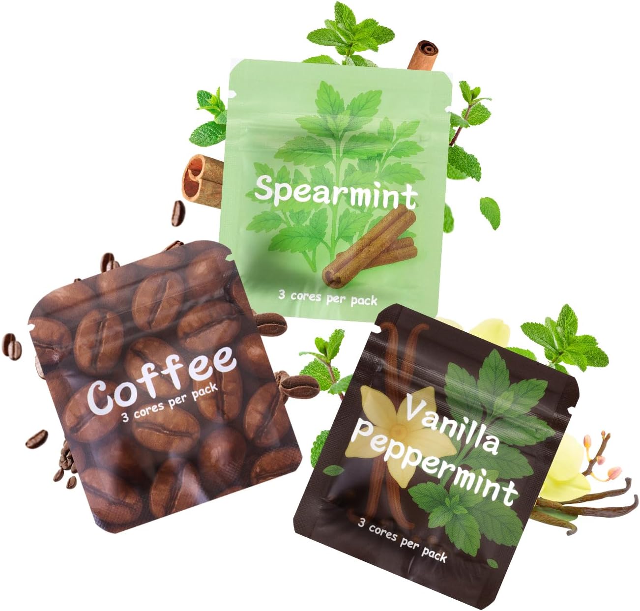 Natural Breathing Necklace Refill Cores 3 Flavors