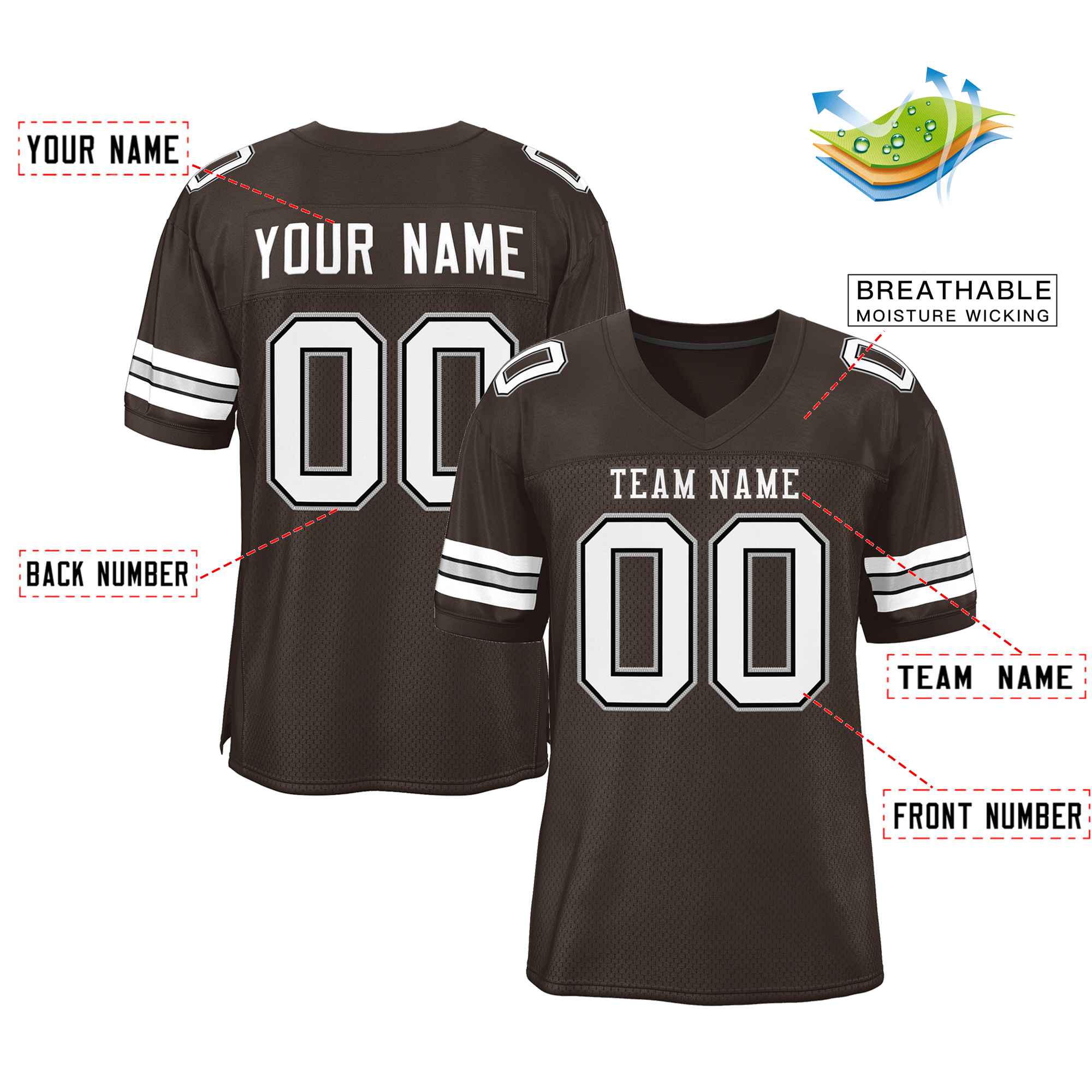 Maßgeschneidertes authentisches Fußballtrikot im klassischen Stil