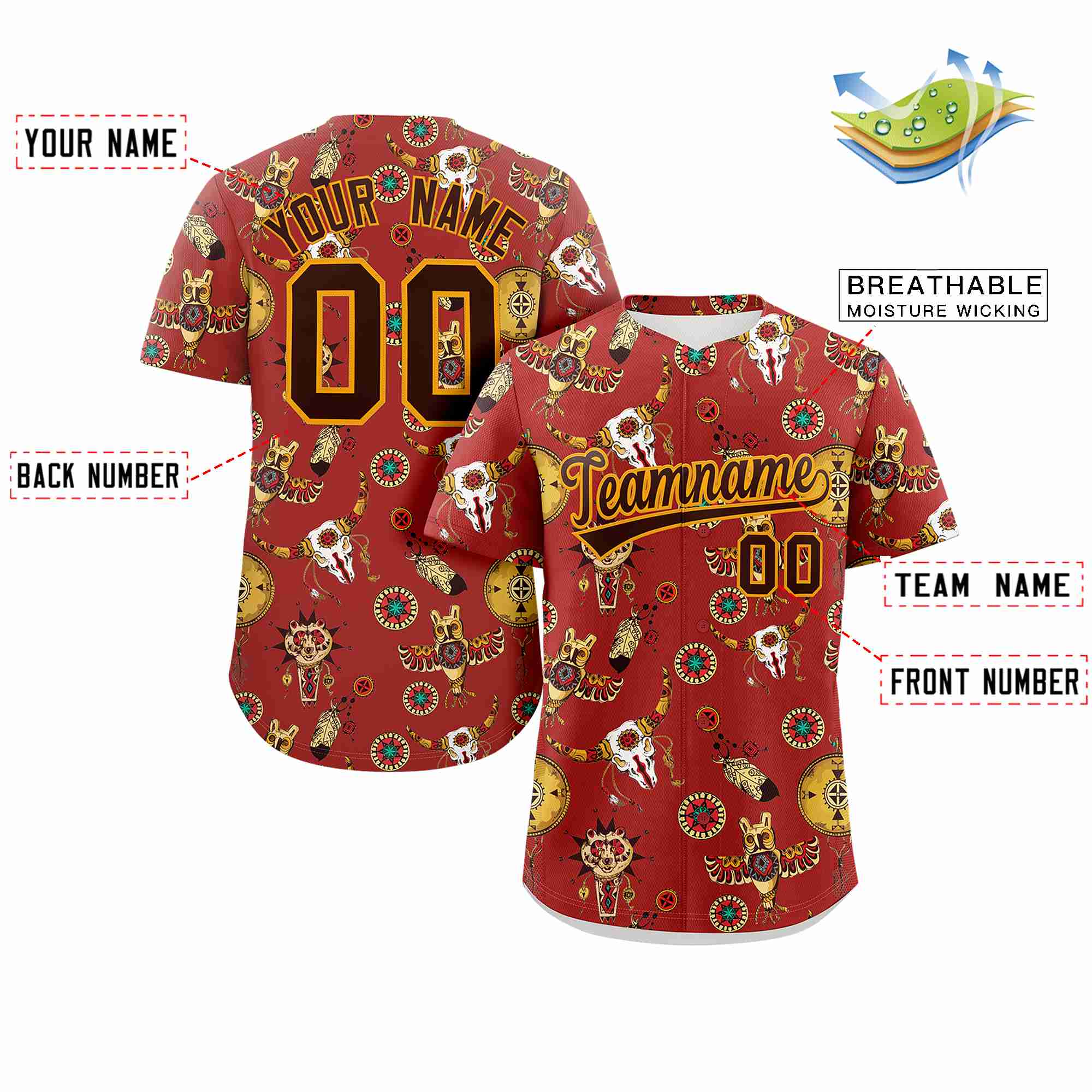 Benutzerdefiniertes 3D-Graffiti-Muster, personalisiertes Design, authentisches Baseball-Trikot
