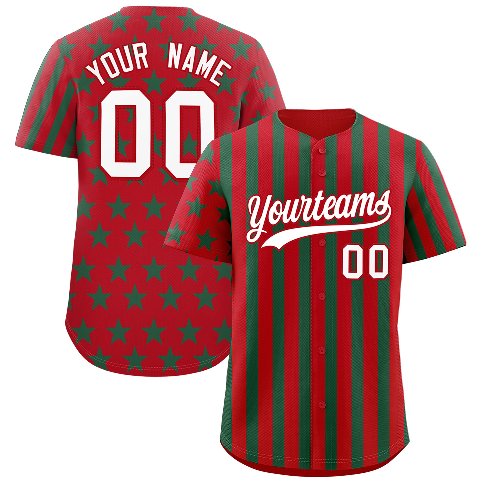 Benutzerdefiniertes Graffiti-Muster-Baseball-Trikot mit amerikanischer Flagge