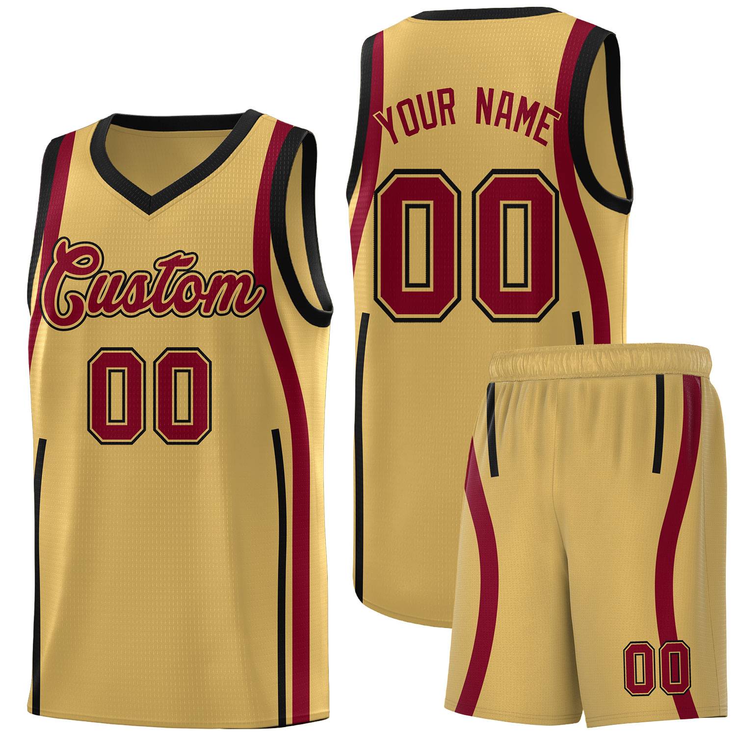Benutzerdefinierte Basketball-Kits mit Bandmuster