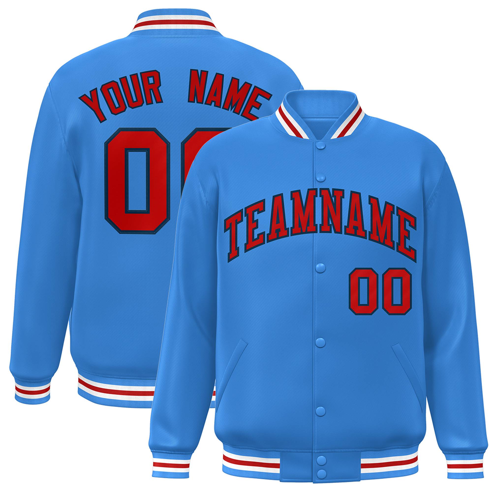 Custom Letterman Two Tone Classic Style Varsity Full-Snap Jacket