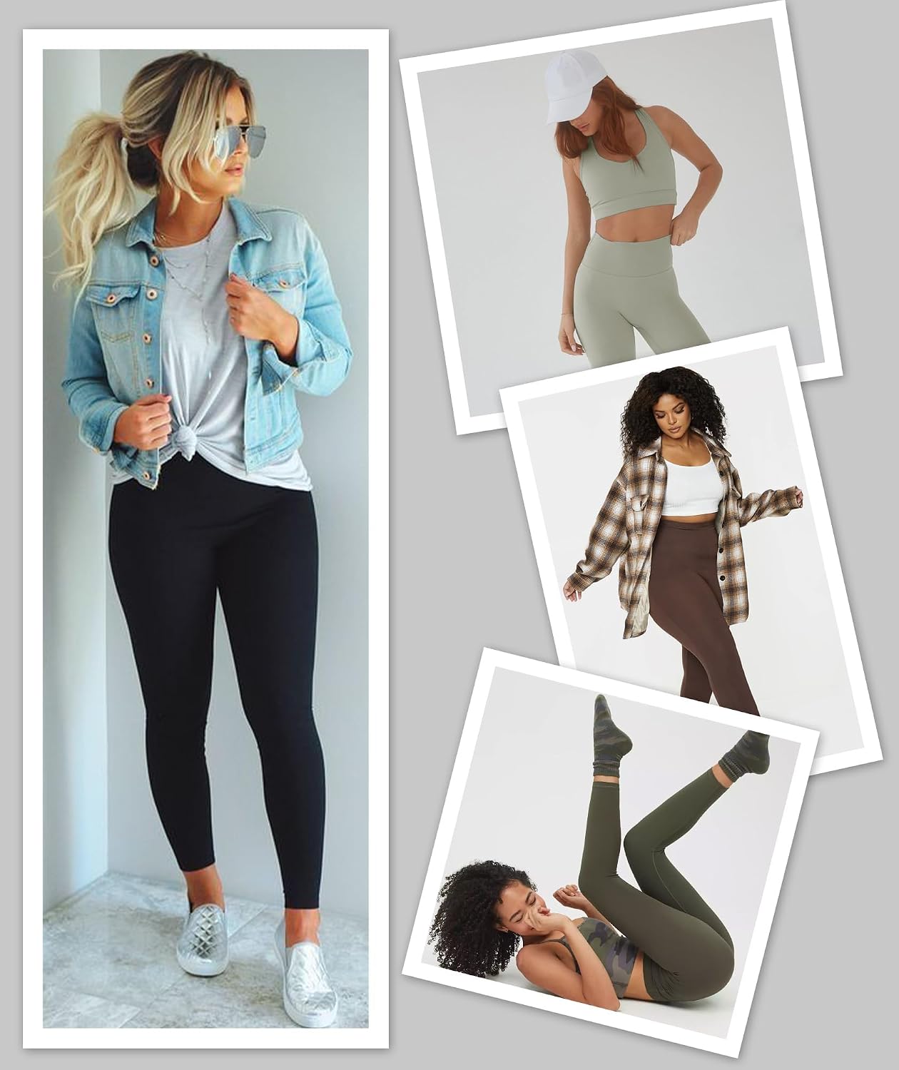 Women's High Waist Full Length Yoga Leggings (Black)