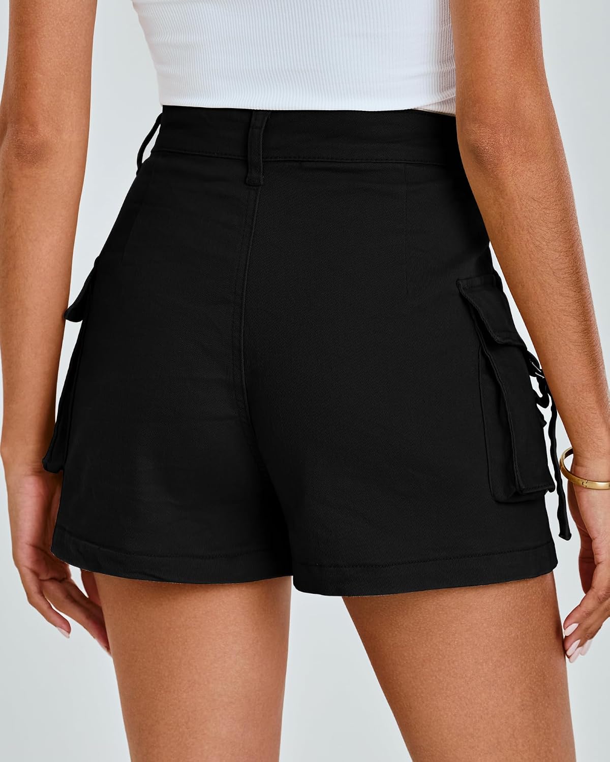 Cargo Shorts for Women Trendy High Wasited Summer Utility Cut Off with Pockets