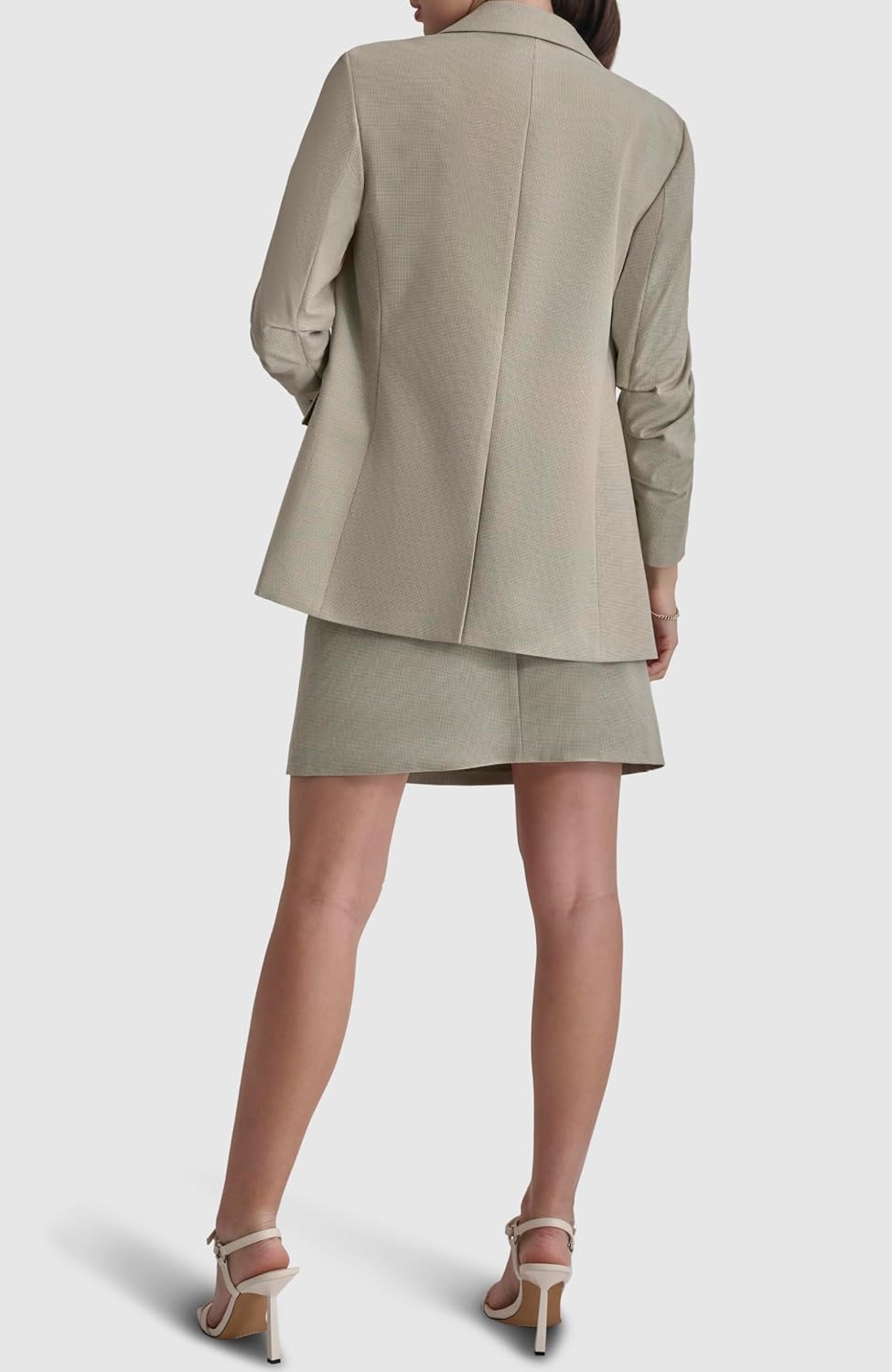 Women's Single Button Longline Blazer Sage Green