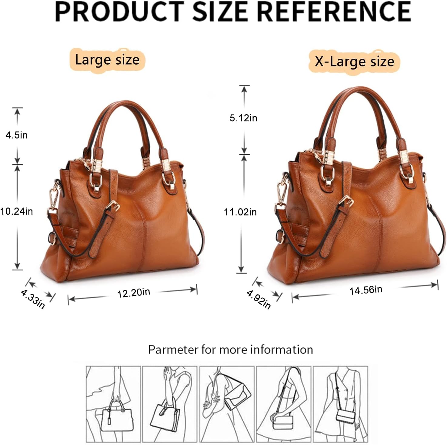 Women's PU Leather Tote Bag Brown Quilted