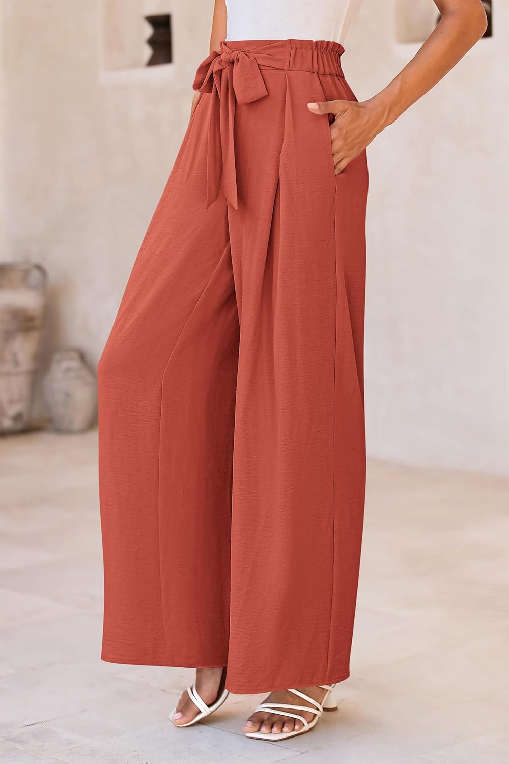 Women's Wide Leg Work Pants Business Casual High Waisted Palazzo Trouser Summer Clothes Women's Wide Leg Work Pants Business Casual High Waisted Palazzo Trouser Summer Clothes