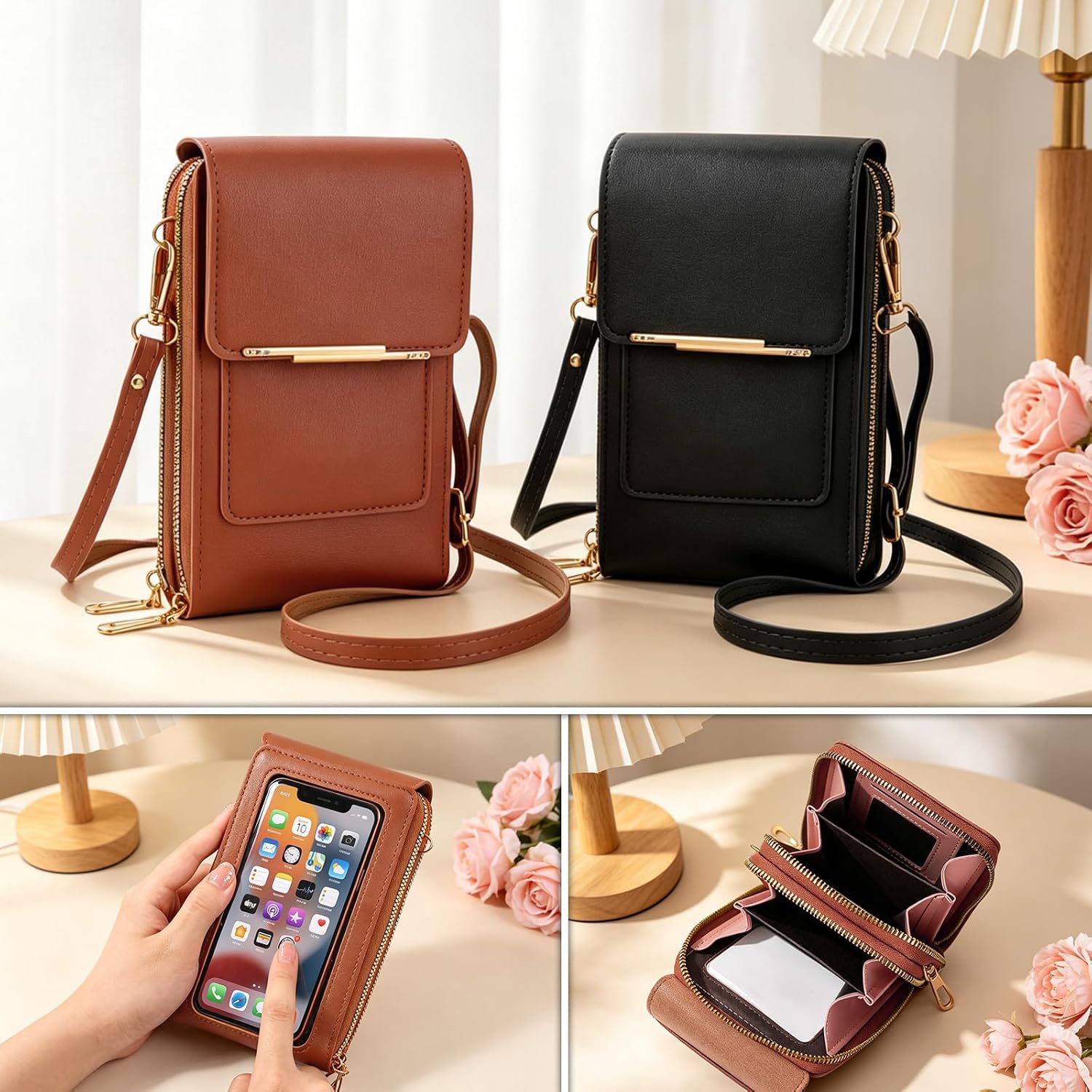 Women's Touchscreen Crossbody Phone Purse with Card Slots Women's Touchscreen Crossbody Phone Purse with Card Slots