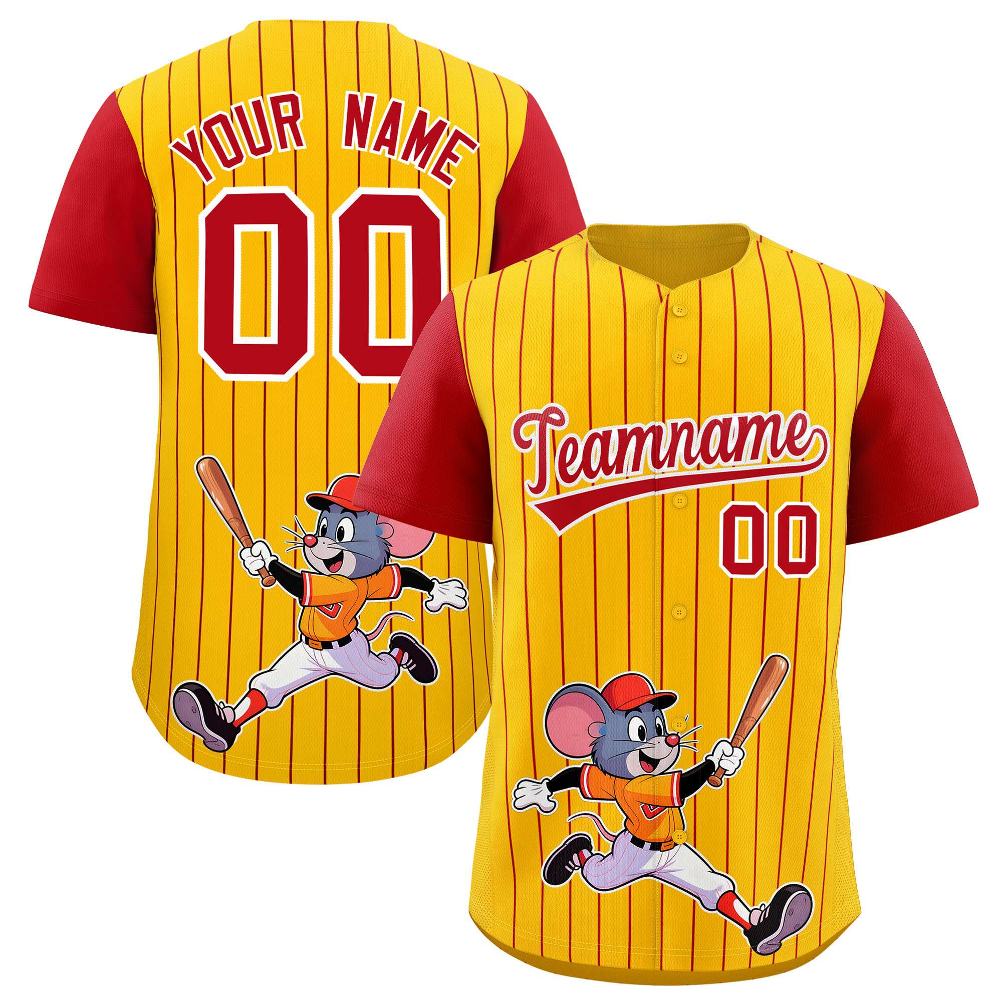 Authentisches Baseball-Trikot mit individuellem Streifen-Tiere-Graffiti-Muster, Raglanärmeln Authentisches Baseball-Trikot mit individuellem Streifen-Tiere-Graffiti-Muster, Raglanärmeln