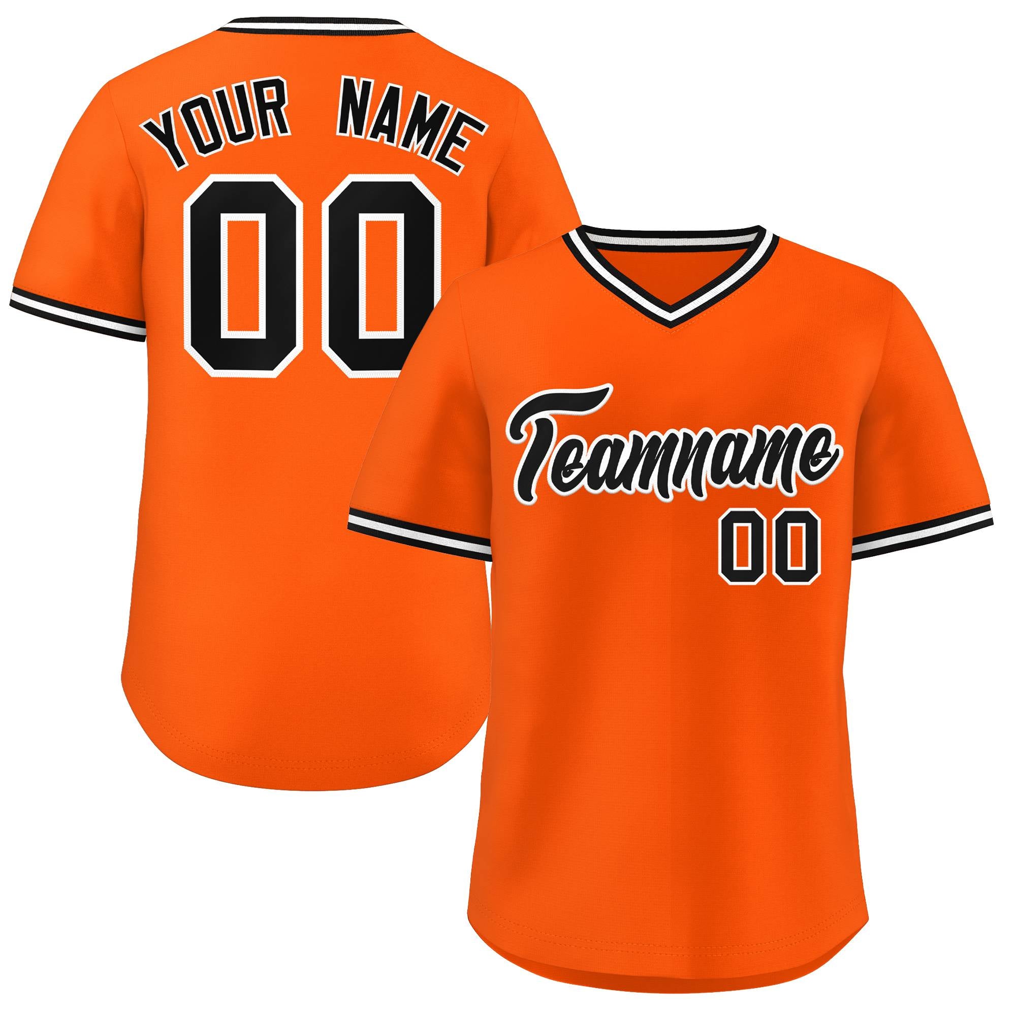 Benutzerdefiniertes authentisches Pullover-Baseballtrikot im klassischen Stil mit V-Ausschnitt