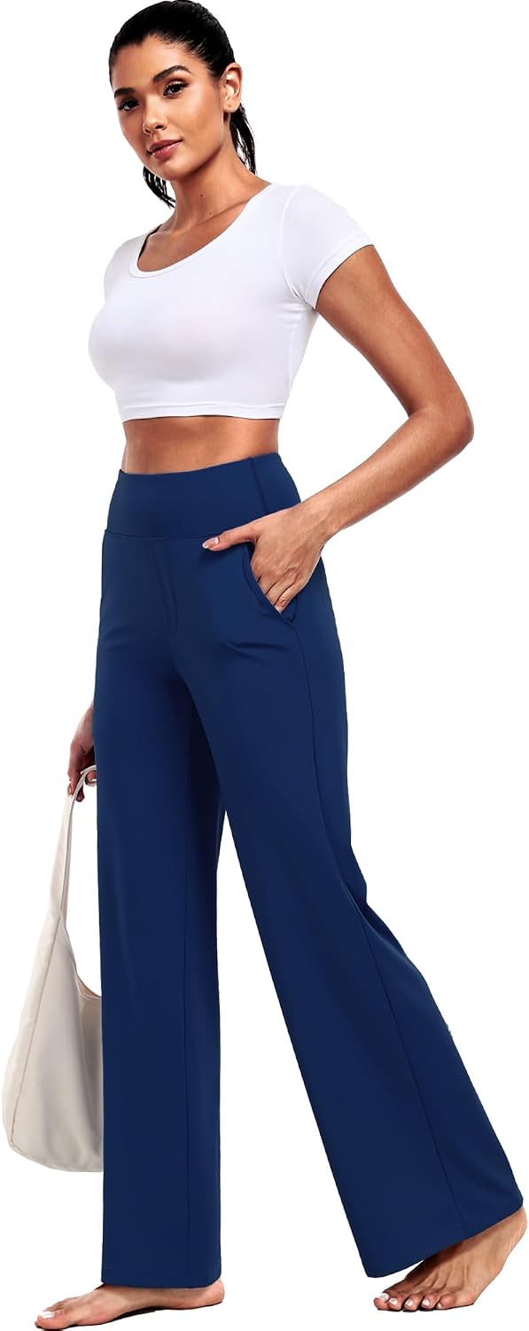 Women's High Waist Wide Leg Yoga Pants with Pockets Women's High Waist Wide Leg Yoga Pants with Pockets