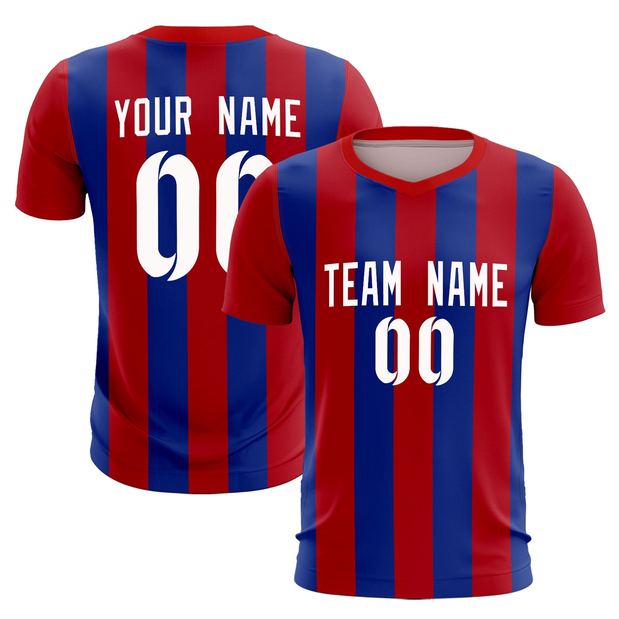Benutzerdefinierte vertikale Streifen Casual Outdoor-Fußball-Sets-Trikot Benutzerdefinierte vertikale Streifen Casual Outdoor-Fußball-Sets-Trikot