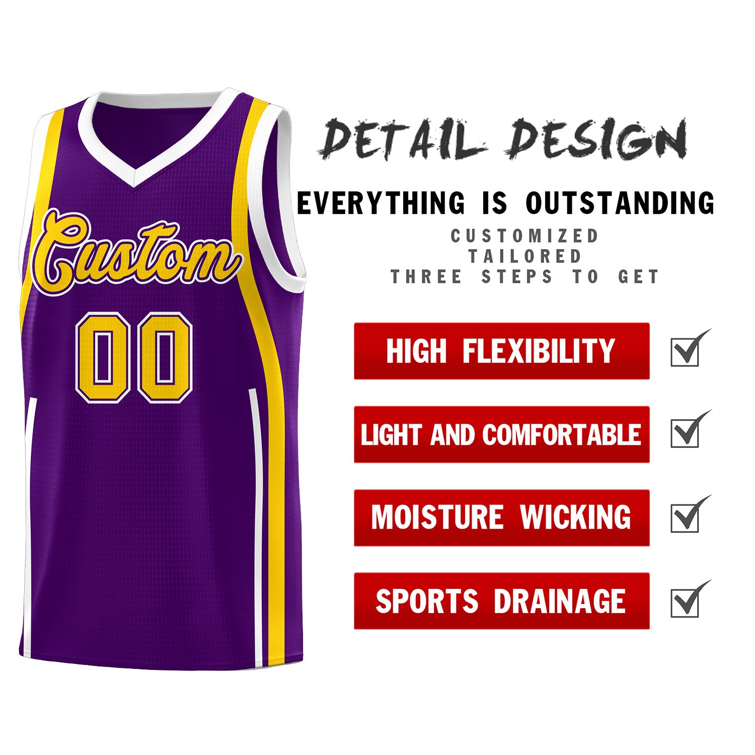 Benutzerdefinierte Basketball-Kits mit Bandmuster