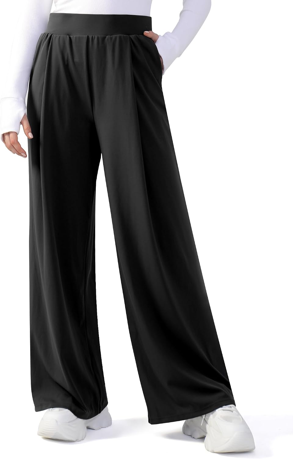 Women's Wide Leg Dress Pants High Waist Pull On