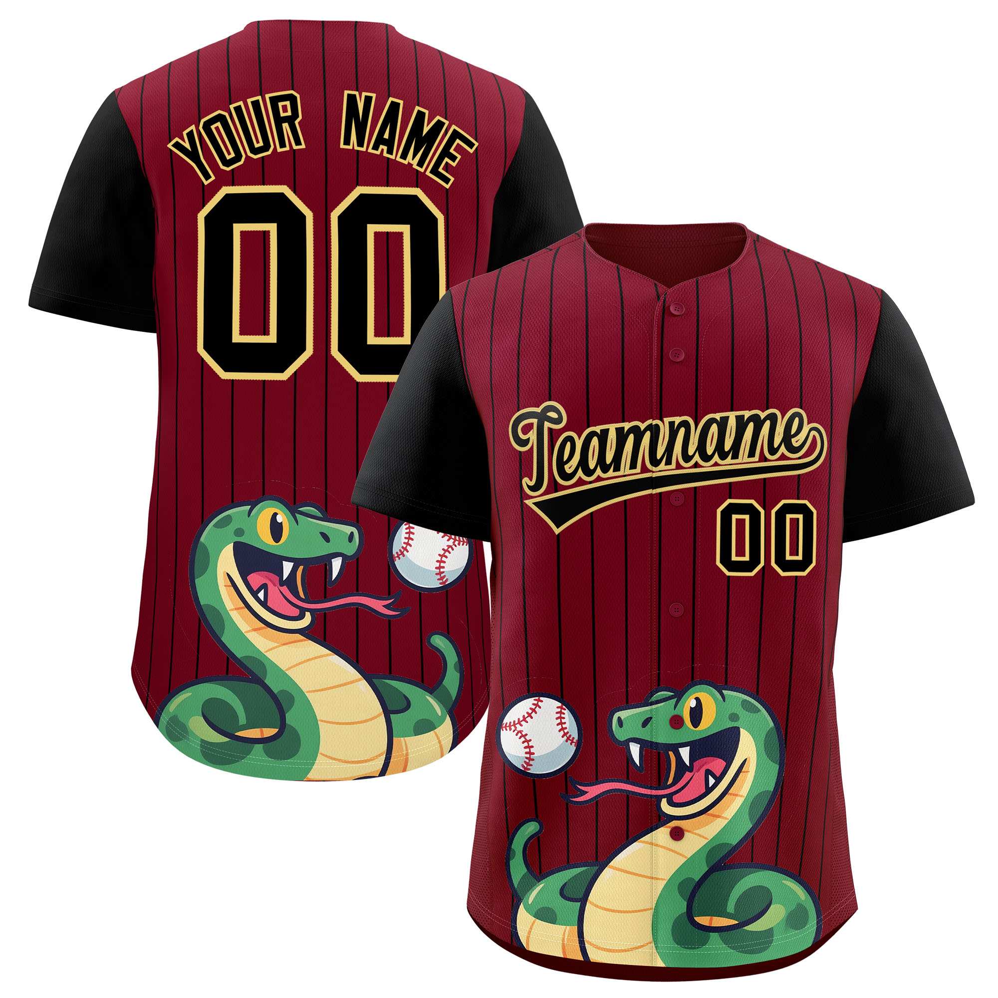 Authentisches Baseball-Trikot mit individuellem Streifen-Tiere-Graffiti-Muster, Raglanärmeln Authentisches Baseball-Trikot mit individuellem Streifen-Tiere-Graffiti-Muster, Raglanärmeln