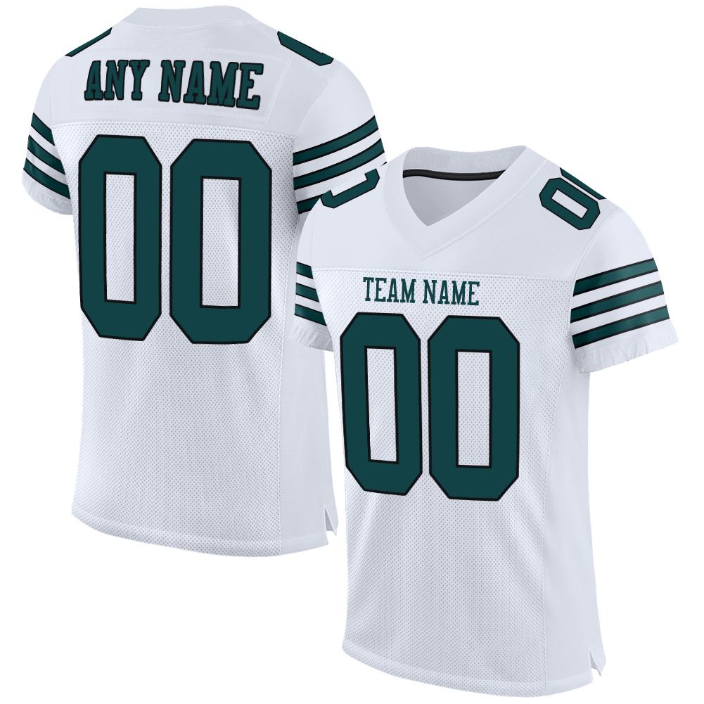 Custom Midnight Green-Black Classic Style Mesh Authentic Football Jersey