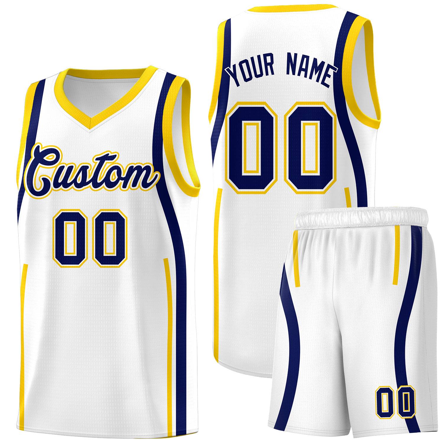Benutzerdefinierte Basketball-Kits mit Bandmuster