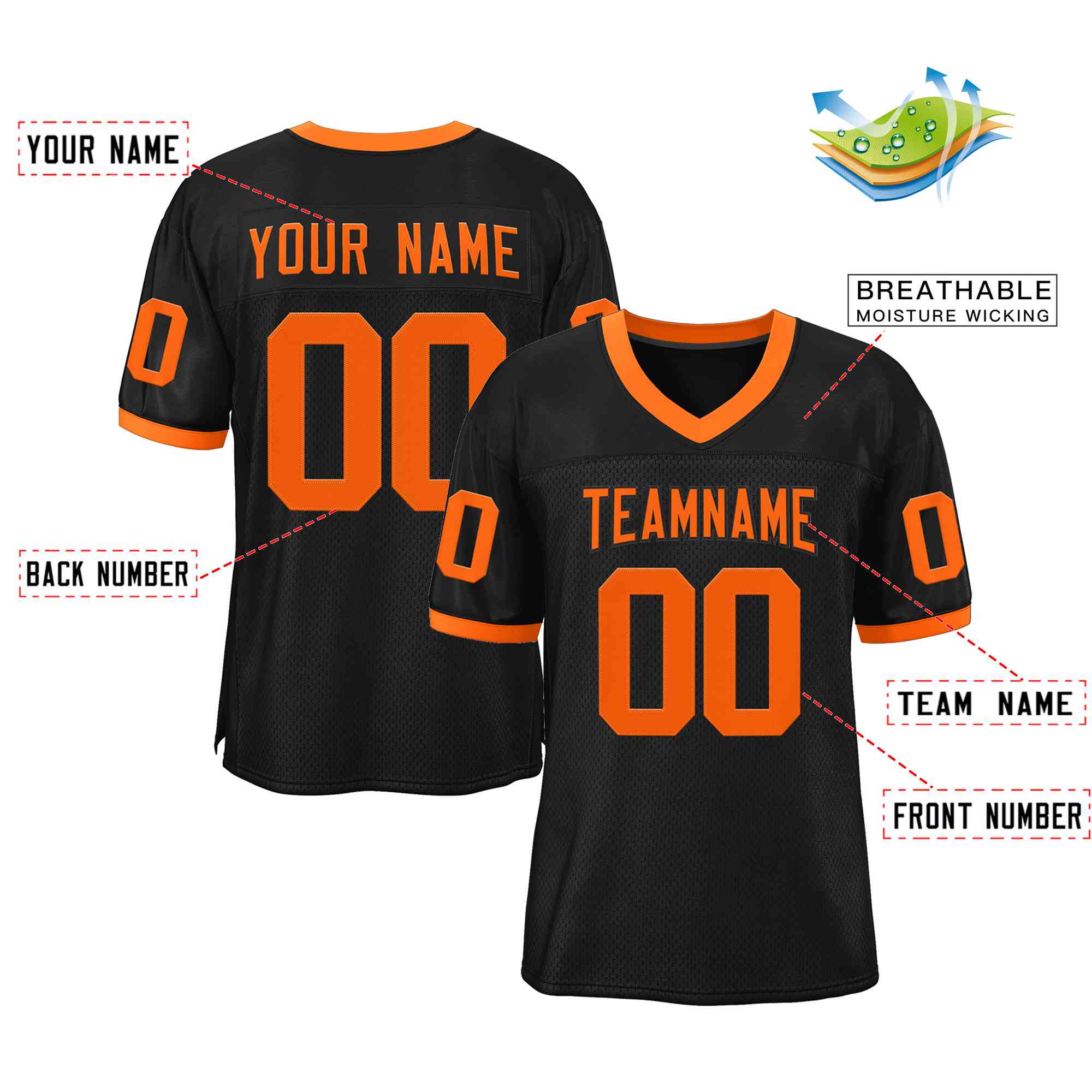 Maßgeschneidertes authentisches Fußballtrikot im klassischen Stil