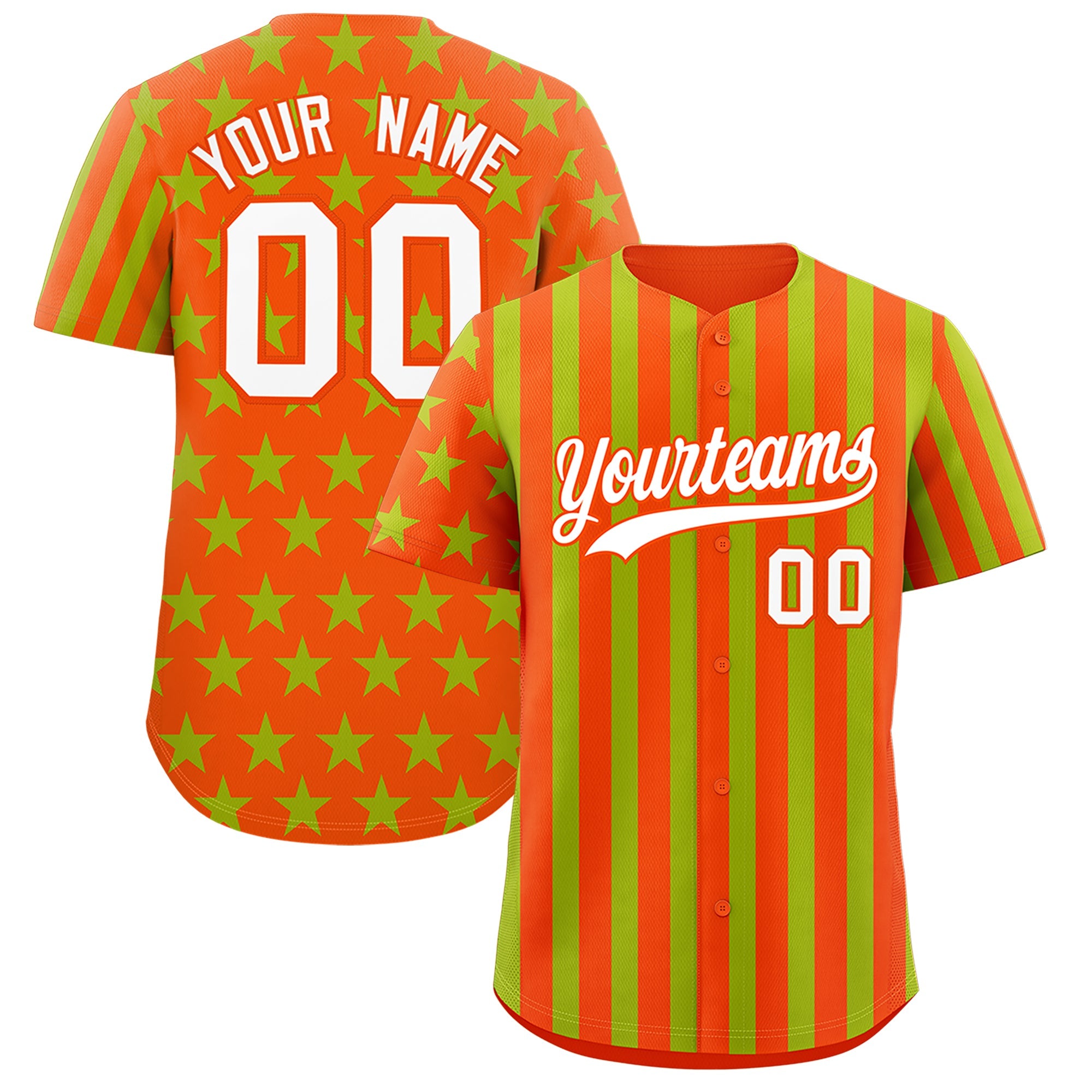 Benutzerdefiniertes Graffiti-Muster-Baseball-Trikot mit amerikanischer Flagge