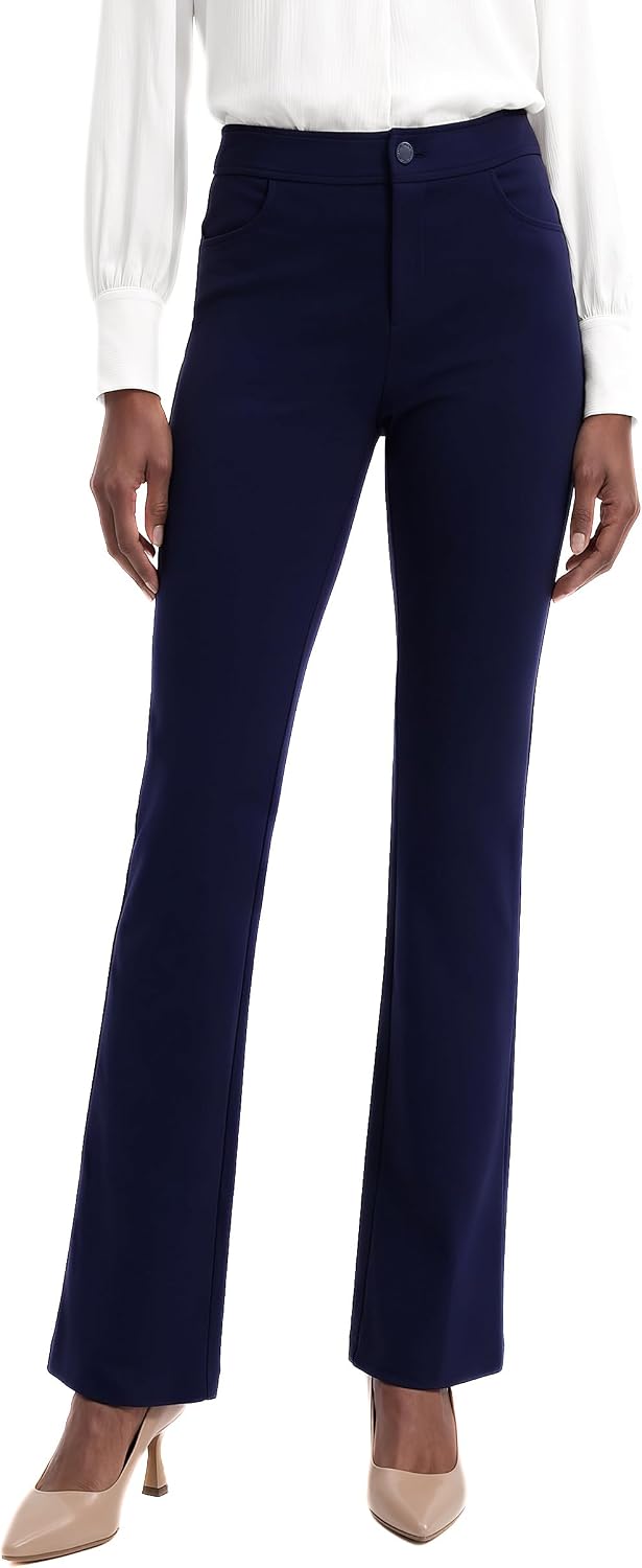 Women's High Rise Bootcut Dress Pants (Navy)