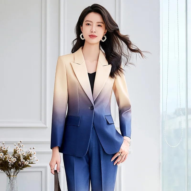 Women's Suit Printed Blazer Coats for Woman