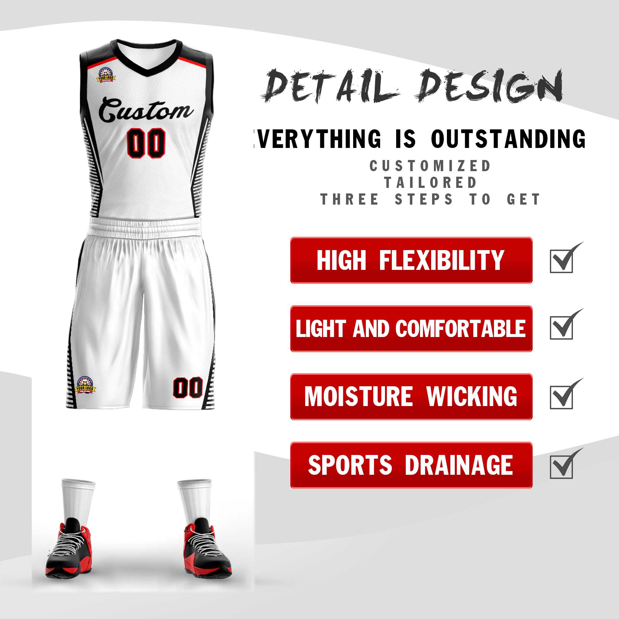 Custom Classic Sets Mesh-Basketballtrikot Custom Classic Sets Mesh-Basketballtrikot