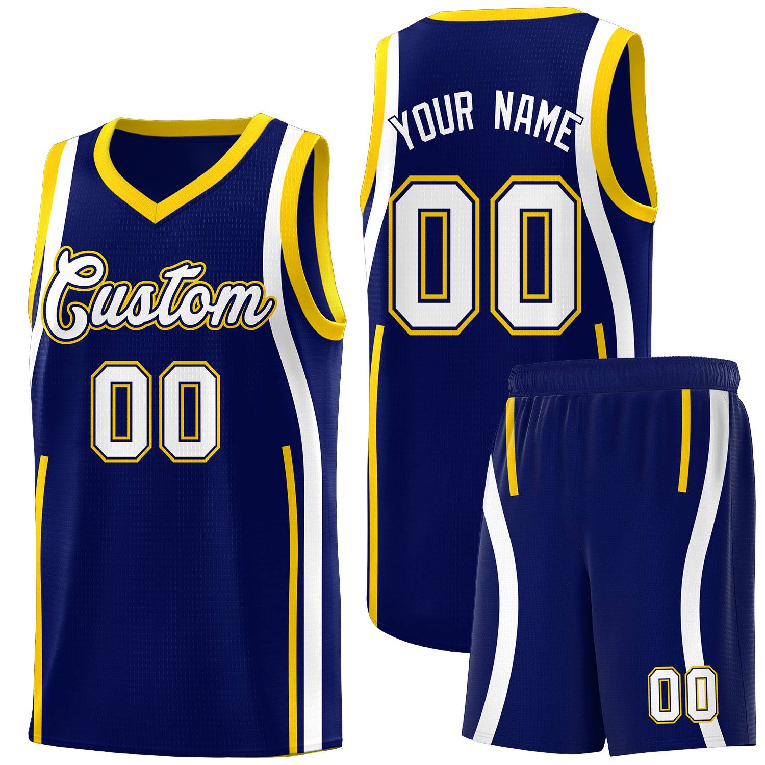 Benutzerdefinierte Basketball-Kits mit Bandmuster