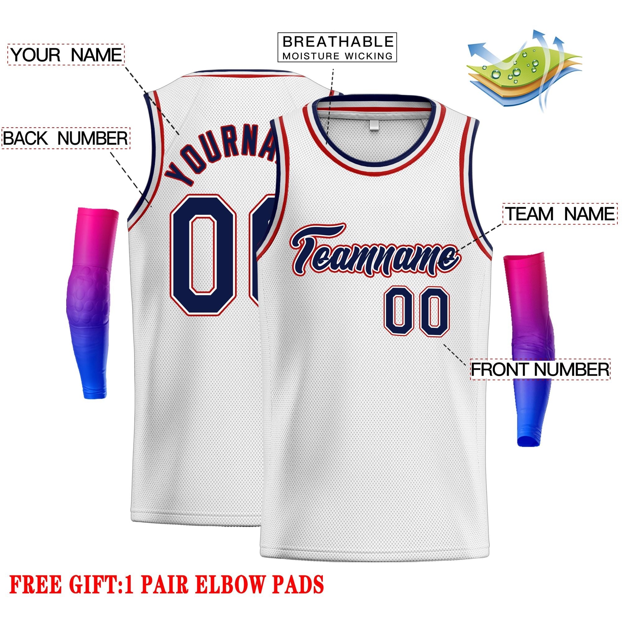 Custom Classic Tops Herren-Freizeit-Basketballtrikot