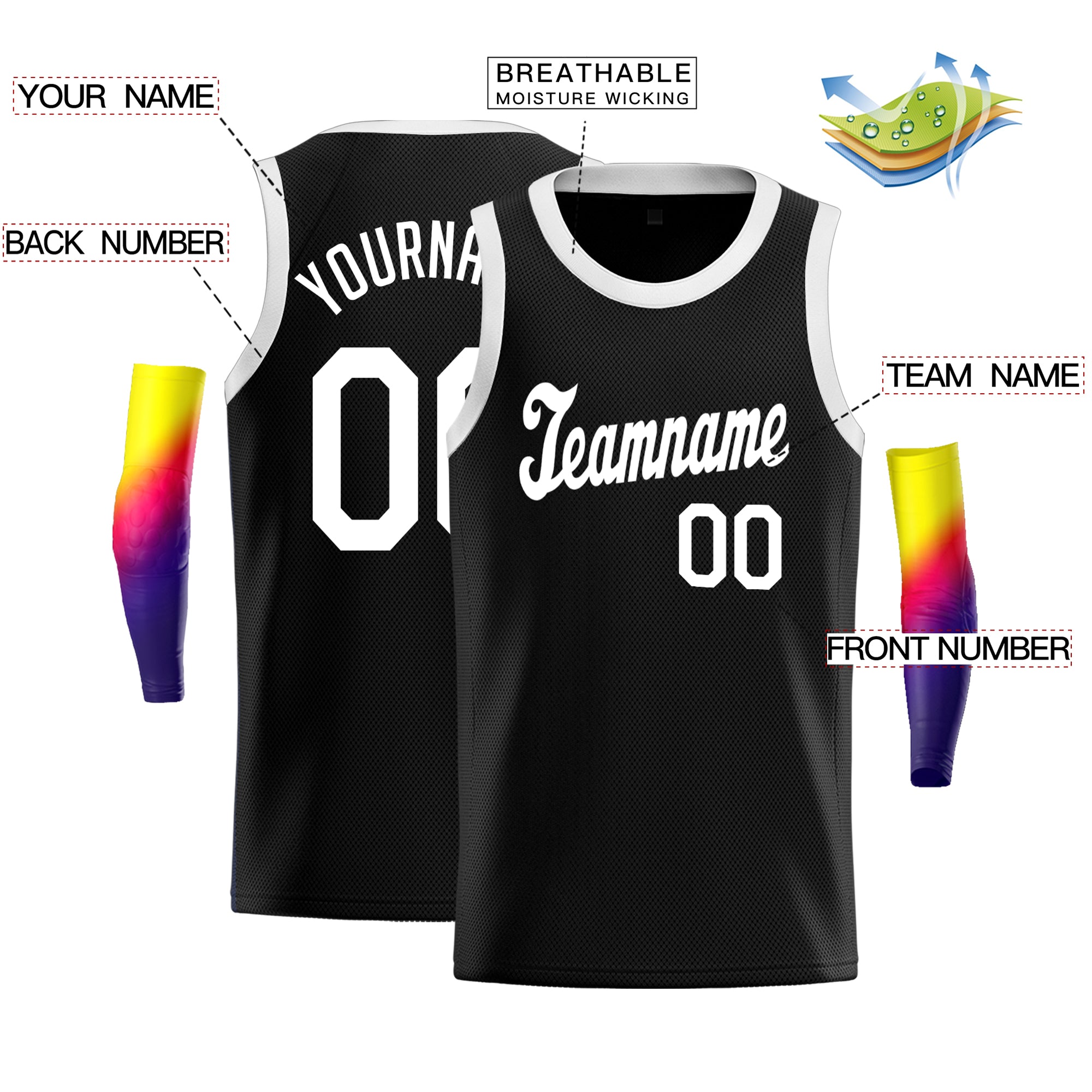 Benutzerdefinierte klassische Tops Fashion Sportwear Basketball-Trikot