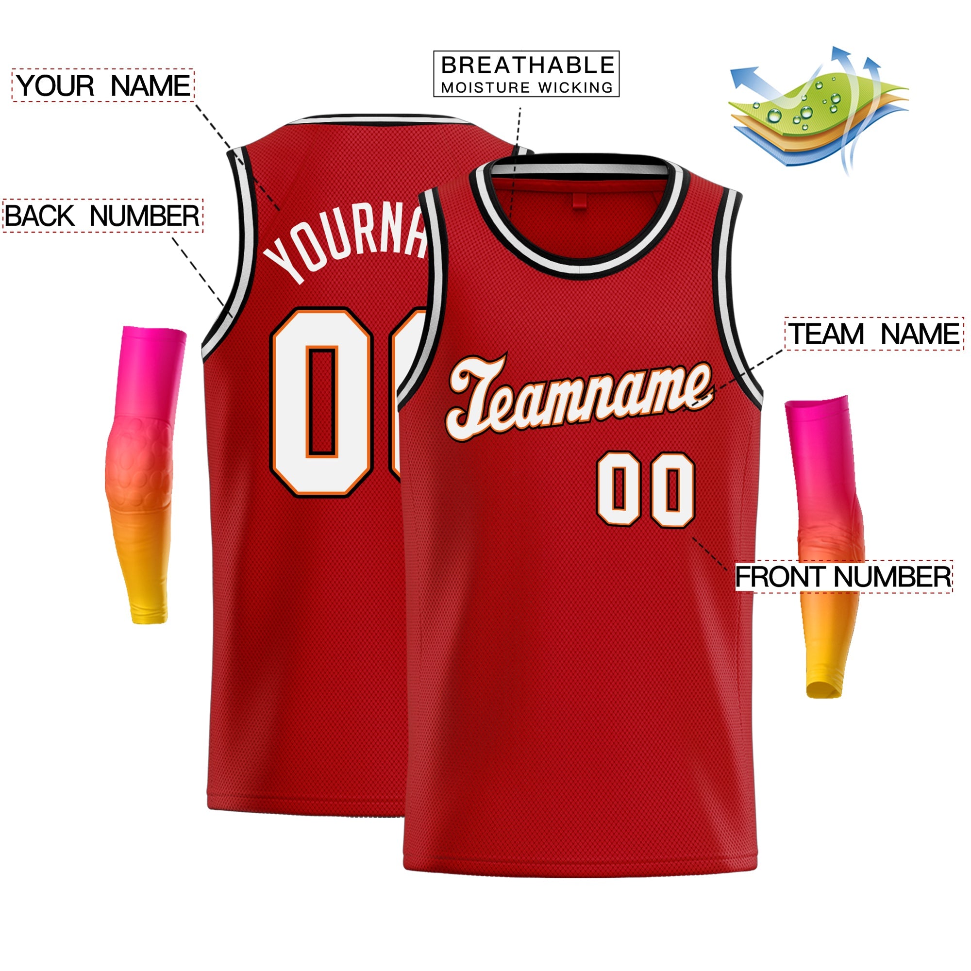 Custom Classic Tops Herren-Freizeit-Basketballtrikot
