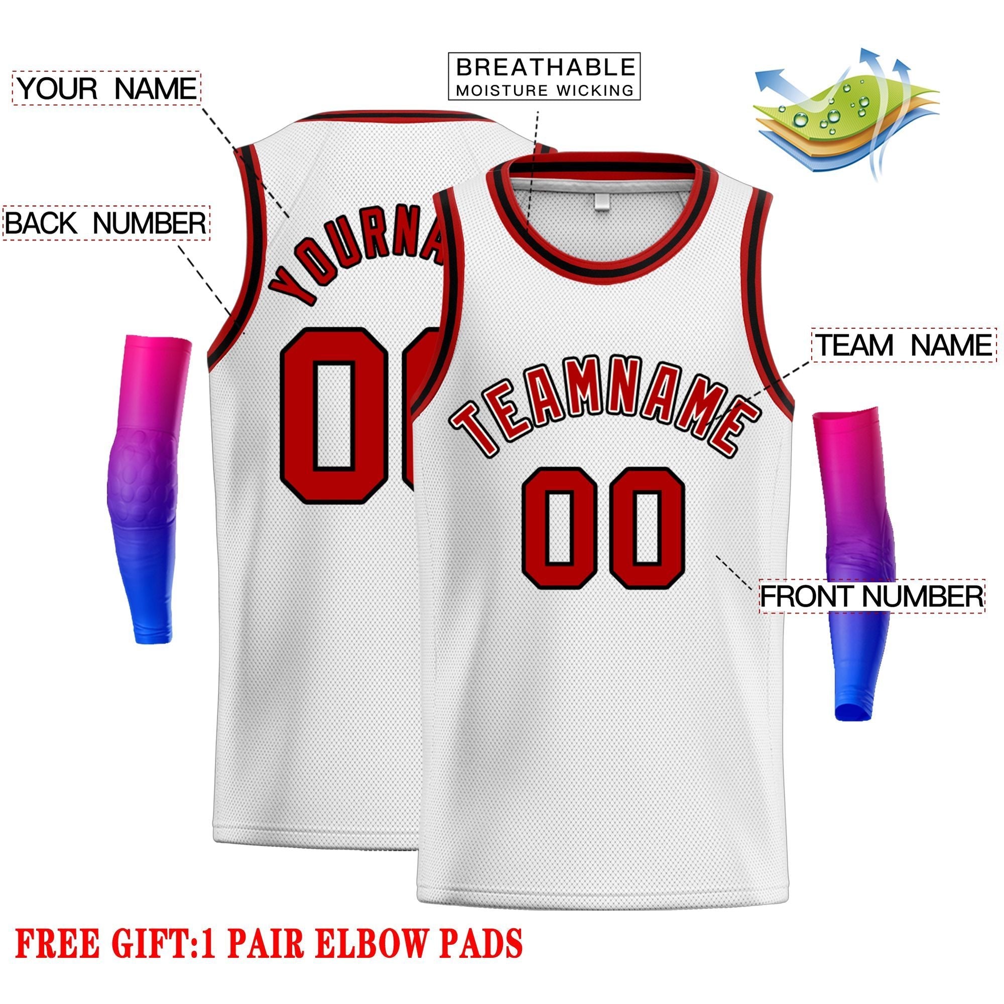 Custom Classic Tops Herren-Freizeit-Basketballtrikot