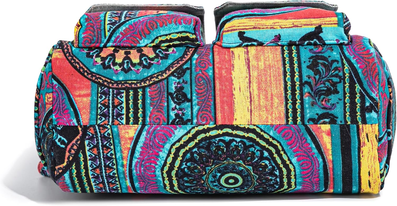 Women's Boho Canvas Hobo Bag Multicolor Crossbody Purse