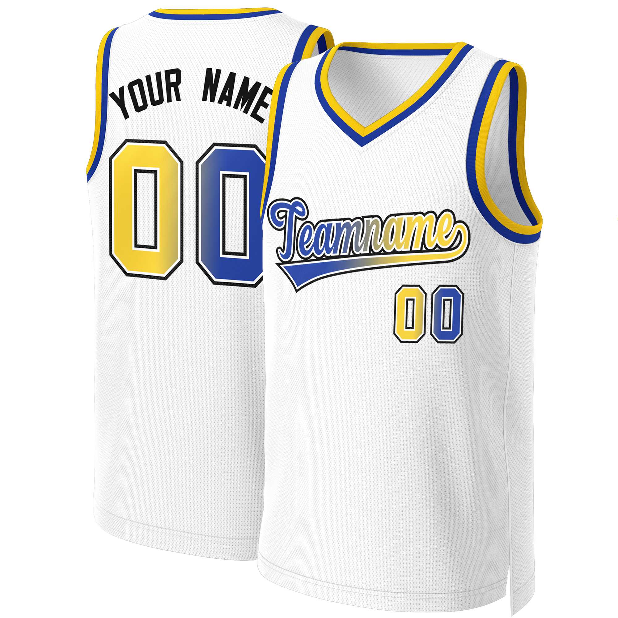 Benutzerdefiniertes Basketballtrikot mit klassischem Farbverlauf und modischen Oberteilen