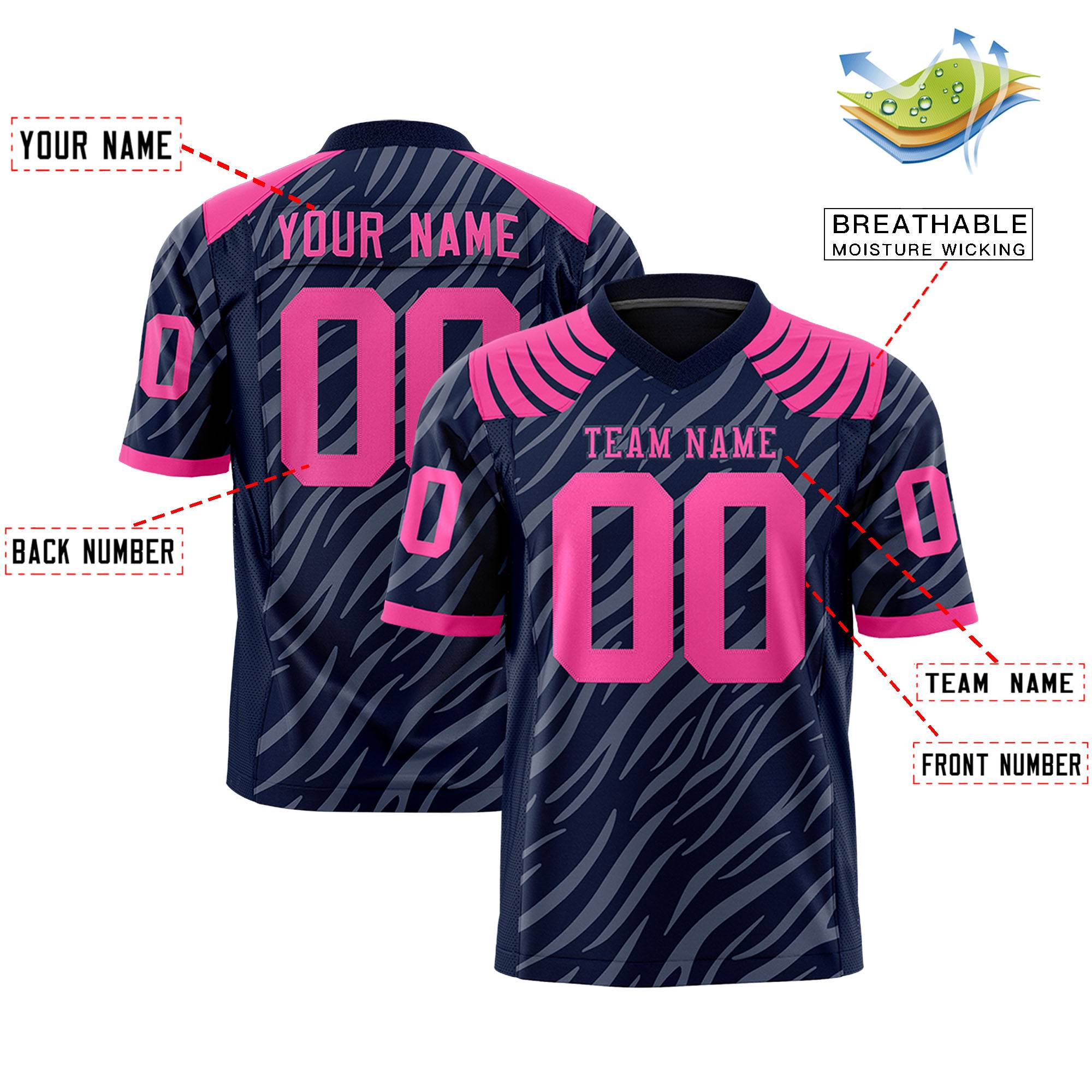 Individuell personalisiertes Tiger-Streifen-Graffiti-Muster, authentisches Fußballtrikot
