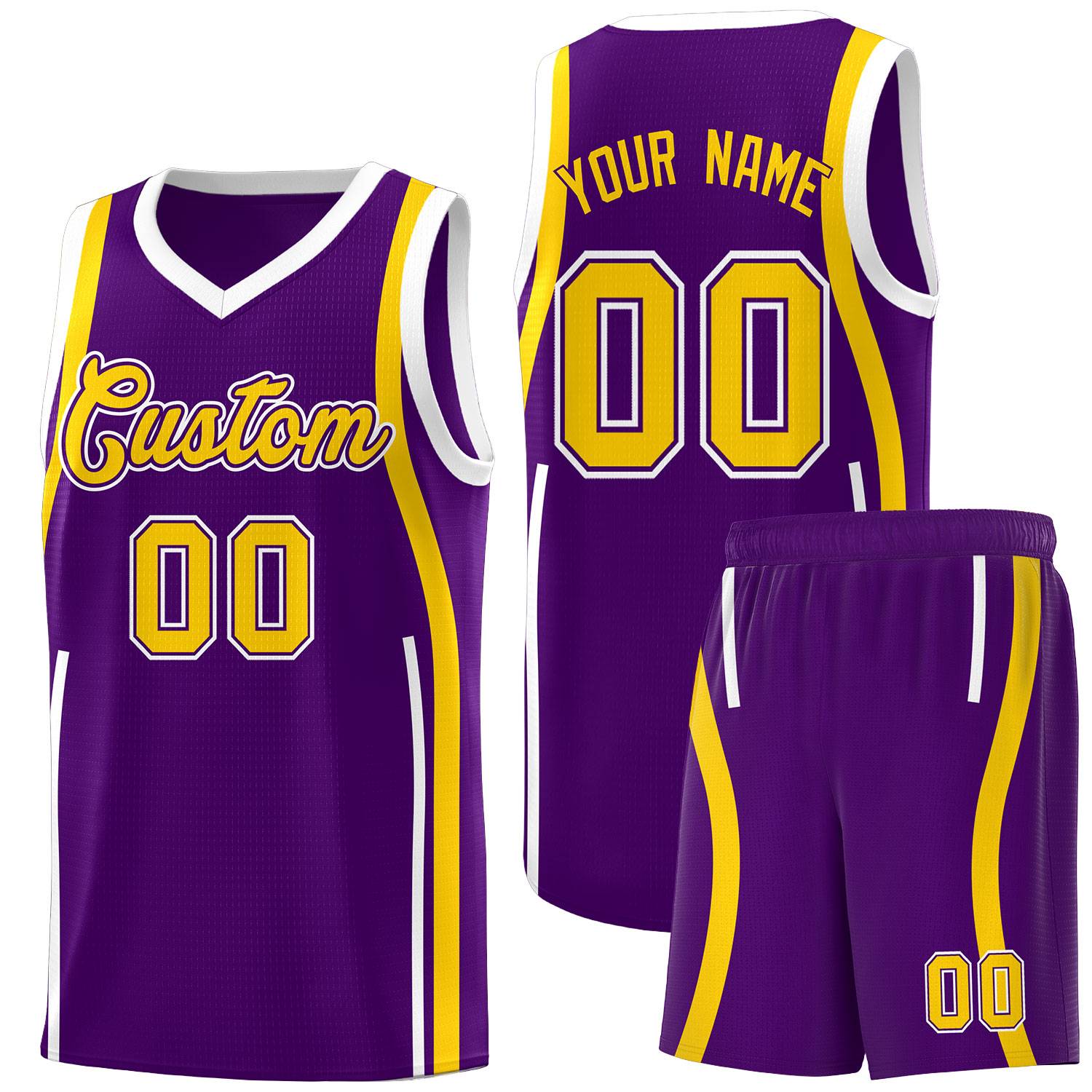 Benutzerdefinierte Basketball-Kits mit Bandmuster