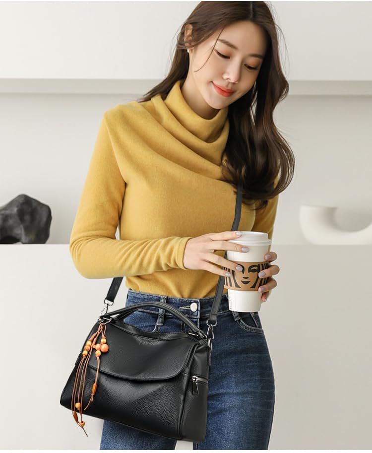 Women's Soft Pebbled Leather Flap Satchel Bag Wine Red Women's Soft Pebbled Leather Flap Satchel Bag Wine Red