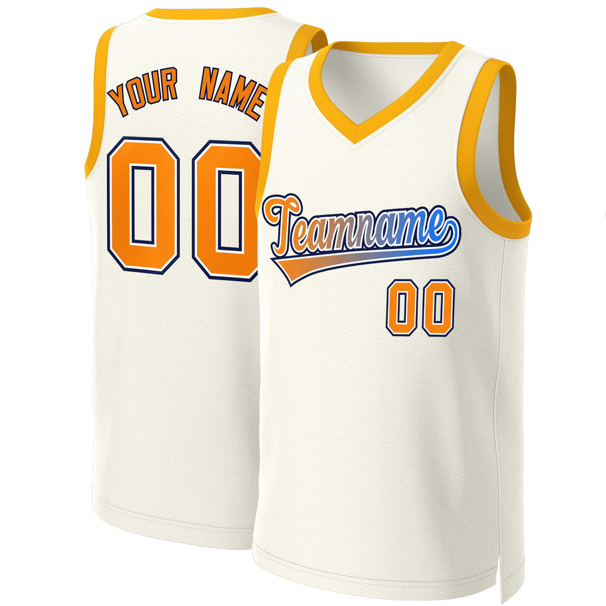 Benutzerdefiniertes Basketballtrikot mit klassischem Farbverlauf und modischen Oberteilen