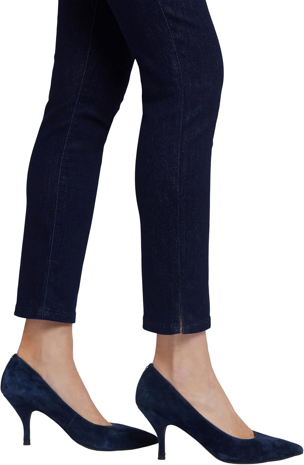 Women's Petite Pull On Skinny Ankle Jeans Dark Wash
