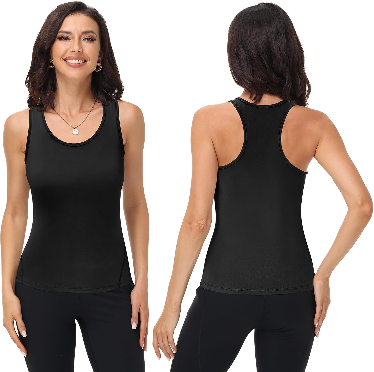 Women's Racerback Compression Tank Top 4 Pack Quick Dry