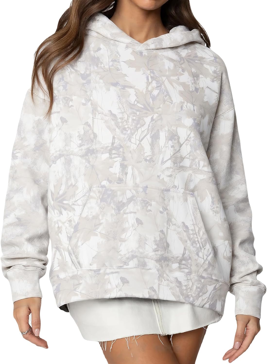 Hoodie Womens Maple Leaf Fleece Hooded Sweatshirt Oversized Hoodies For Women Trendy