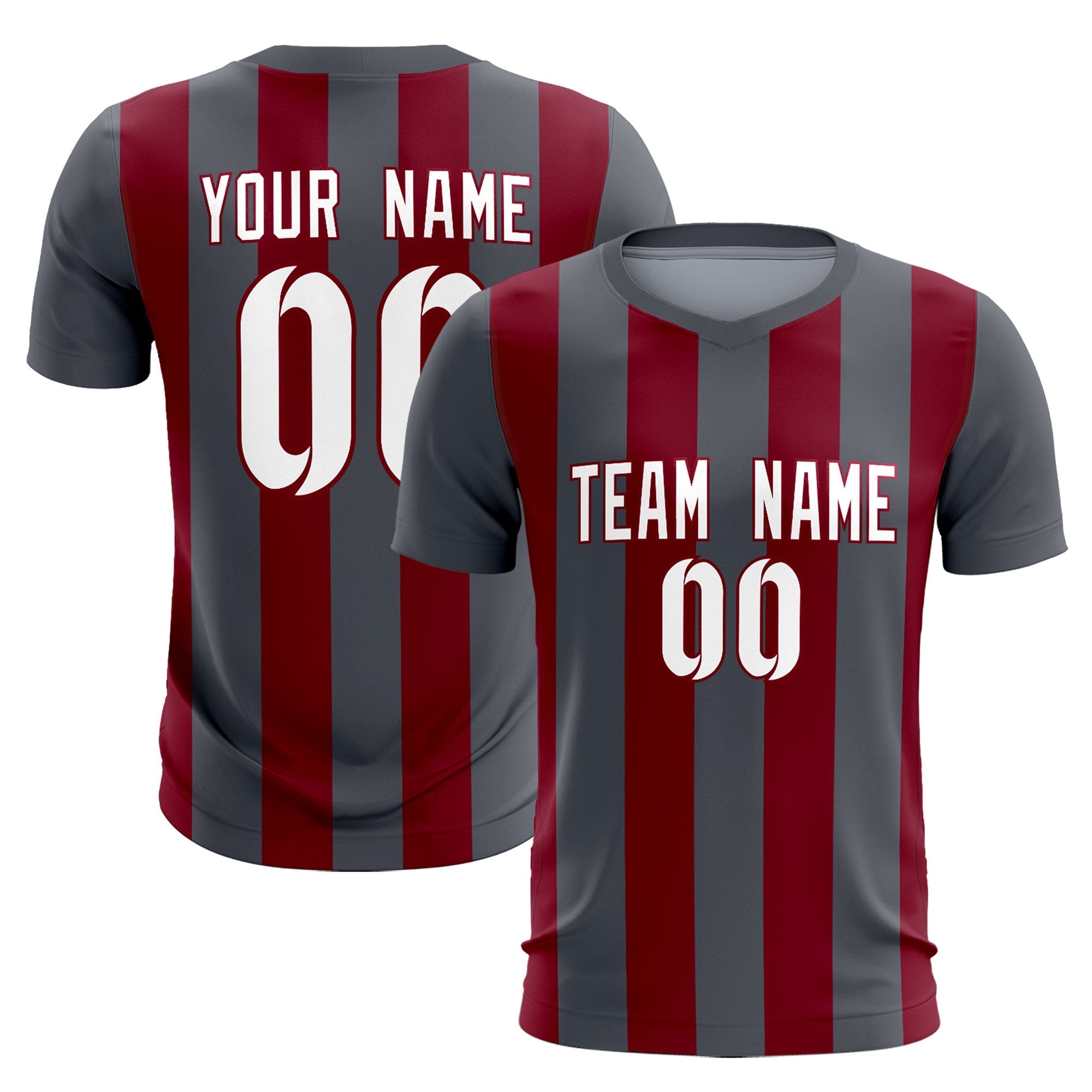 Benutzerdefinierte vertikale Streifen Casual Outdoor-Fußball-Sets-Trikot Benutzerdefinierte vertikale Streifen Casual Outdoor-Fußball-Sets-Trikot