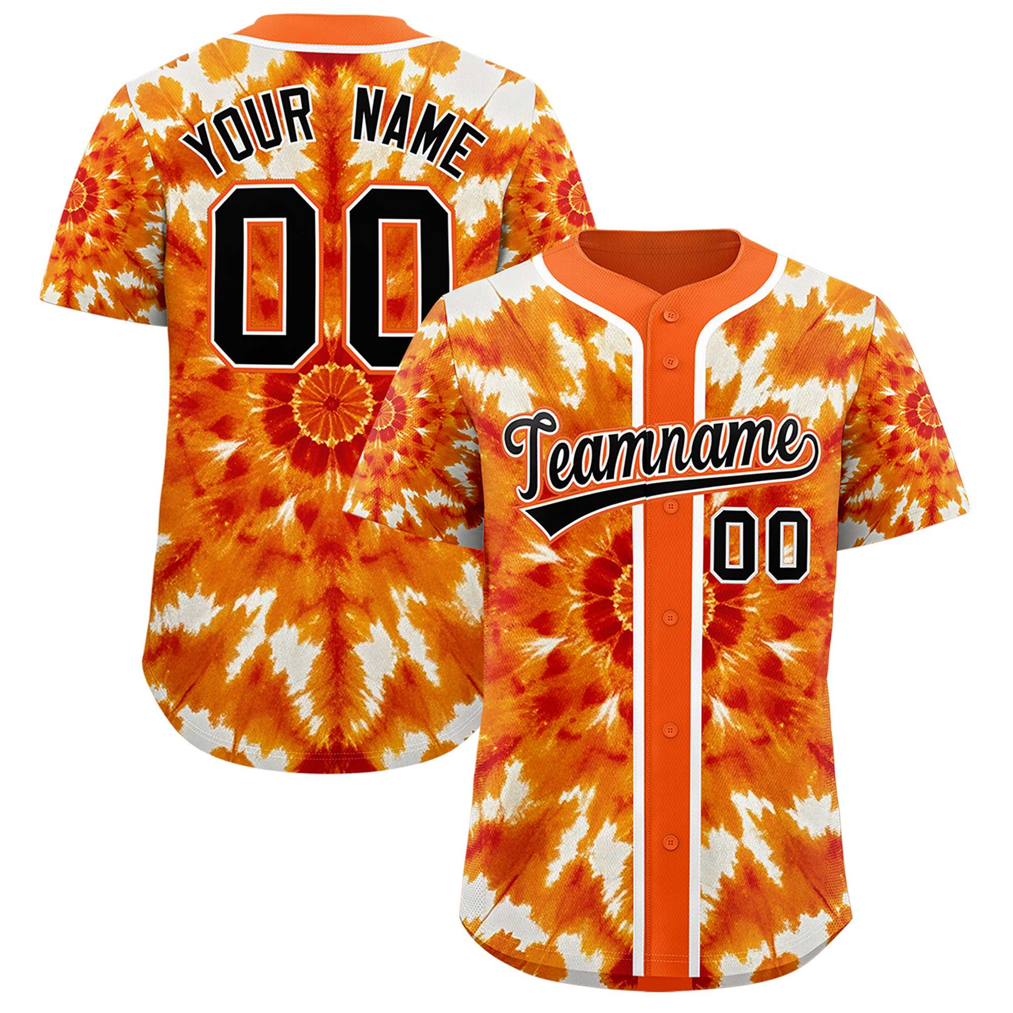 Authentisches Baseball-Trikot mit individuellem Tie-Dye-Graffiti-Muster Authentisches Baseball-Trikot mit individuellem Tie-Dye-Graffiti-Muster