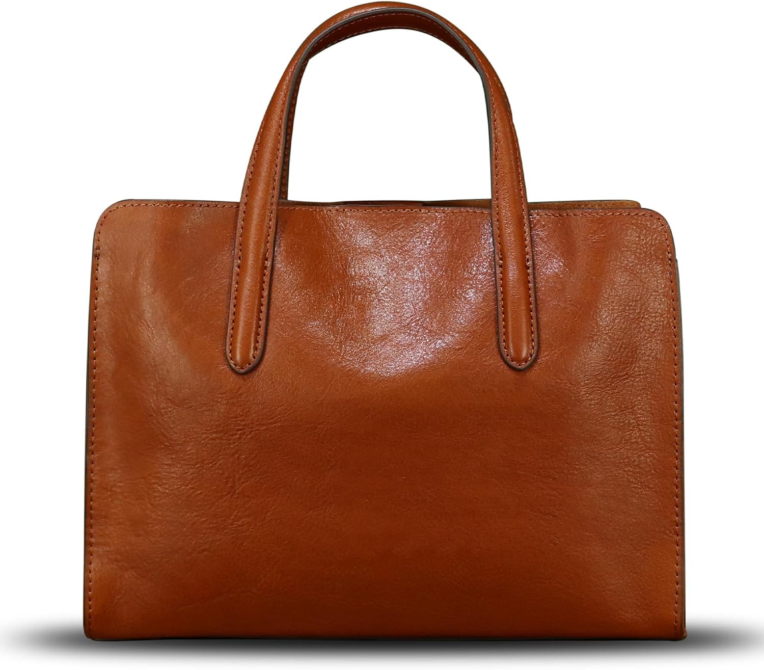 Women's Vintage Genuine Leather Top Handle Tote Satchel Tan Women's Vintage Genuine Leather Top Handle Tote Satchel Tan
