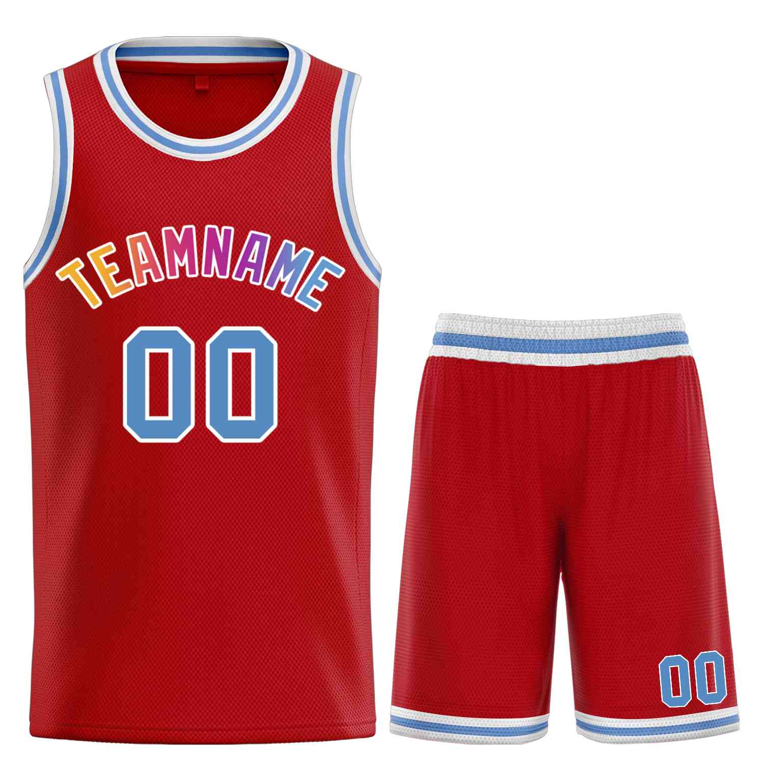 Benutzerdefiniertes Powder Blue-White Classic Sets gebogenes Basketballtrikot Benutzerdefiniertes Powder Blue-White Classic Sets gebogenes Basketballtrikot