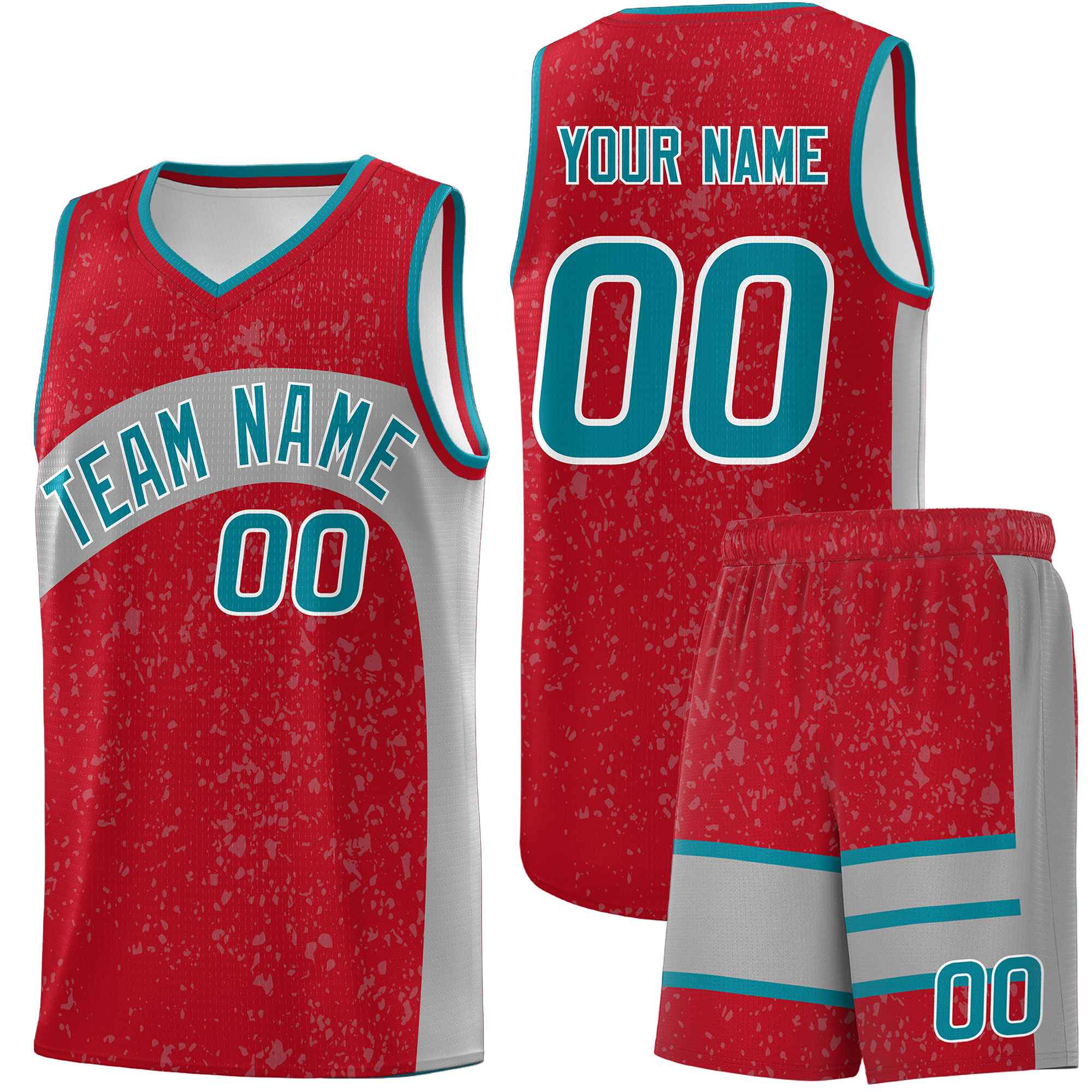 Benutzerdefiniertes Punkt-Graffiti-Muster, unregelmäßige Teamnamen, Sportuniform-Basketballtrikot