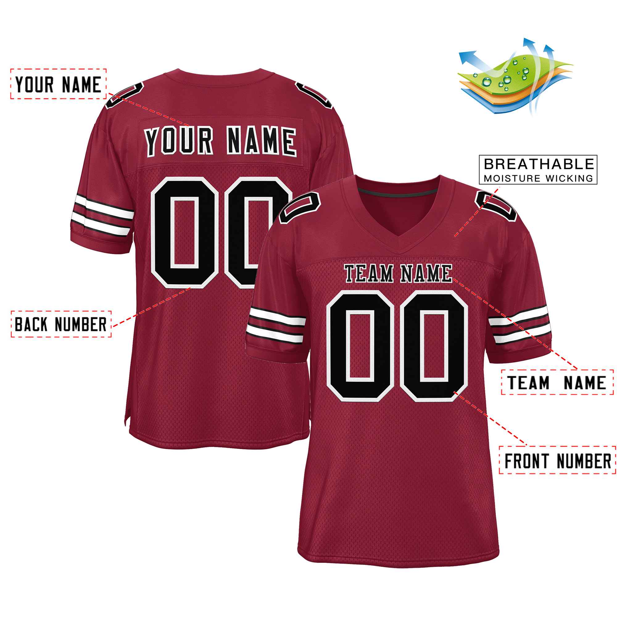 Maßgeschneidertes authentisches Fußballtrikot im klassischen Stil