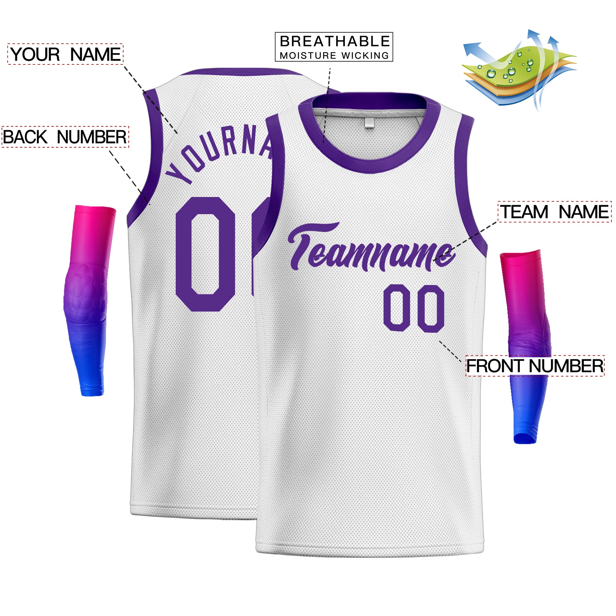 Custom Classic Tops Herren-Freizeit-Basketballtrikot