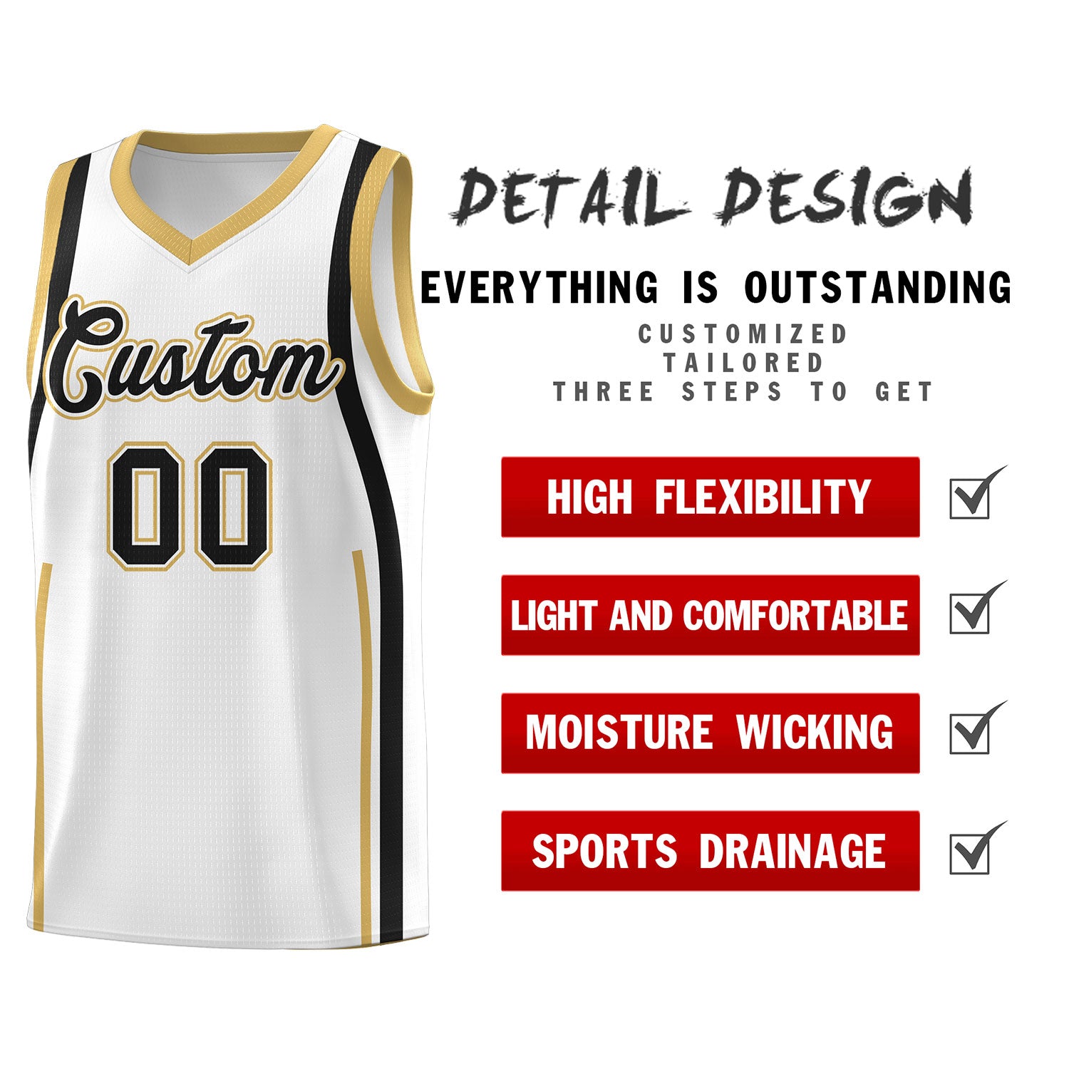 Benutzerdefinierte Basketball-Kits mit Bandmuster