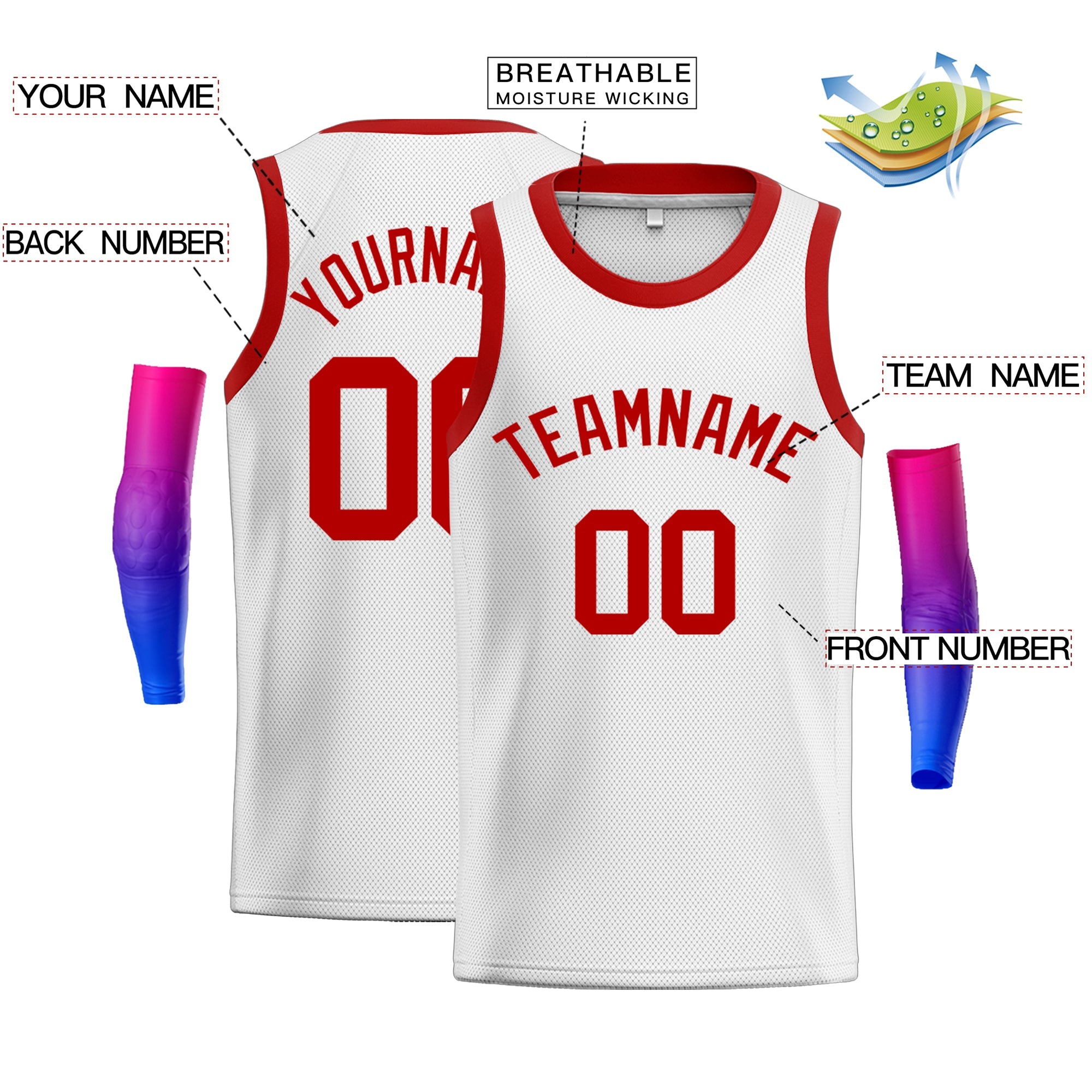 Custom Classic Tops Herren-Freizeit-Basketballtrikot